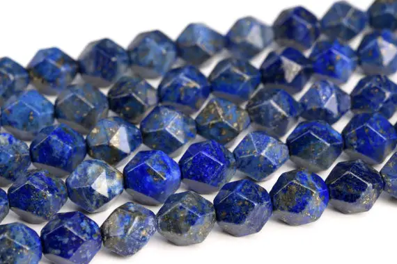 Natural Lapis Lazuli Loose Beads Grade A Star Cut Faceted Shape 5-6mm 7-8mm 9-10mm