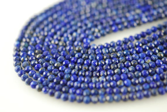 Half Strand Of Lapis Round Beads