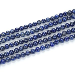 Shop Lapis Lazuli Round Beads! U Pick 1 Strand/15" Natural Blue Lapis Lazuli Healing Gemstone (Not Dyed) 6mm 8mm 10mm Semi Precious Round Stone Beads for Jewelry Making | Natural genuine round Lapis Lazuli beads for beading and jewelry making.  #jewelry #beads #beadedjewelry #diyjewelry #jewelrymaking #beadstore #beading #affiliate #ad