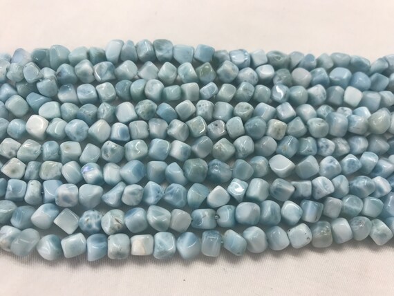 Genuine Blue Larimar 5-7mm Nugget Freeshape Grade A Gemstone Beads 15inch Jewelry Supply Bracelet Necklace Material Support Wholesale