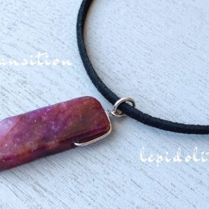 Shop Lepidolite Pendants! Lepidolite Necklace, Lepidolite Pendant, Genuine Lepidolite, Black Cord Stone Necklace, Gemstone Point, Healing Gemstone, Lepidolite Jewelry | Natural genuine Lepidolite pendants. Buy crystal jewelry, handmade handcrafted artisan jewelry for women.  Unique handmade gift ideas. #jewelry #beadedpendants #beadedjewelry #gift #shopping #handmadejewelry #fashion #style #product #pendants #affiliate #ad