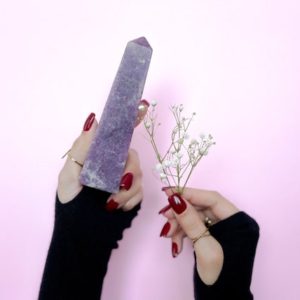 Shop Lepidolite Points & Wands! Lepidolite Crystal Tower | Litha Mica | Lavenderine | Lilac Stone | Lilalite | Purple Lepidolite | Natural genuine stones & crystals in various shapes & sizes. Buy raw cut, tumbled, or polished gemstones for making jewelry or crystal healing energy vibration raising reiki stones. #crystals #gemstones #crystalhealing #crystalsandgemstones #energyhealing #affiliate #ad