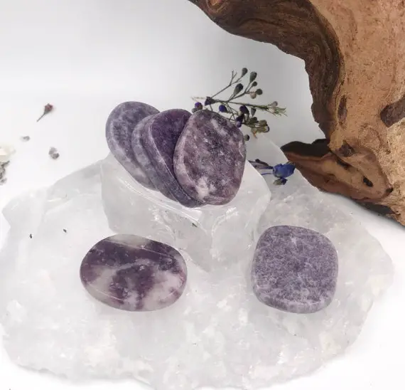 Lepidolite Palm Stones - The Stone For Peace
