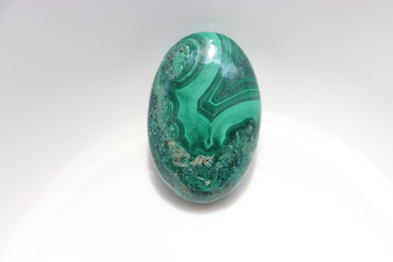 Malachite Mini Palm Stone, Malachite Crystal / Malachite Palmstone / Green Palm Stone / Malachite Thumb Stone / Malachite Polished Stone