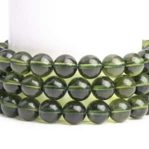 Natural Green Moldavite Gemstone Round 6mm 8mm 9mm 9-10mm 10mm 11mm 11-12mm 12mm 13-14mm 14mm 15mm Loose Beads | Natural genuine round Gemstone beads for beading and jewelry making.  #jewelry #beads #beadedjewelry #diyjewelry #jewelrymaking #beadstore #beading #affiliate #ad