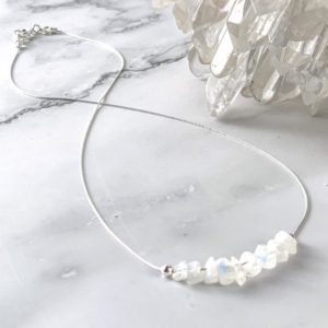 Shop Moonstone Necklaces! Moonstone Crystal Calming Necklace, Fertility Gift, Anxiety Jewelry, Sacred Feminine | Natural genuine Moonstone necklaces. Buy crystal jewelry, handmade handcrafted artisan jewelry for women.  Unique handmade gift ideas. #jewelry #beadednecklaces #beadedjewelry #gift #shopping #handmadejewelry #fashion #style #product #necklaces #affiliate #ad