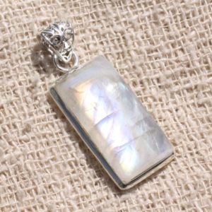 Shop Moonstone Pendants! No. 15 – 925 sterling silver pendant and stone – Moonstone Rectangle pendants 25x13mm | Natural genuine Moonstone pendants. Buy crystal jewelry, handmade handcrafted artisan jewelry for women.  Unique handmade gift ideas. #jewelry #beadedpendants #beadedjewelry #gift #shopping #handmadejewelry #fashion #style #product #pendants #affiliate #ad