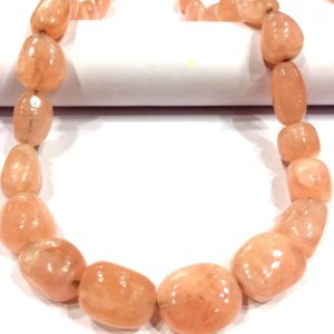 Shop Morganite Chip & Nugget Beads! Extremely Beautiful~Natural Pink Morganite Smooth Nuggets Beads Large Size Morganite Nuggets Genuine Morganite Beads Necklace 30 Inches Long | Natural genuine chip Morganite beads for beading and jewelry making.  #jewelry #beads #beadedjewelry #diyjewelry #jewelrymaking #beadstore #beading #affiliate #ad