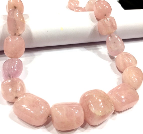 Extremely Rare~natural Pink Morganite Smooth Nuggets Beads Extra Large Size Nuggets High Luster Morganite Beads Morganite Nuggets Necklace.
