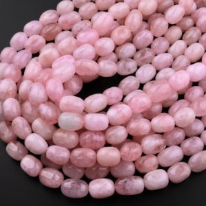 Shop Morganite Beads! Natural Pink Morganite Smooth Nuggets Beads Aka Pink Aquamarine Highly Polished Smooth Gemstone 15.5" Strand | Natural genuine beads Morganite beads for beading and jewelry making.  #jewelry #beads #beadedjewelry #diyjewelry #jewelrymaking #beadstore #beading #affiliate #ad