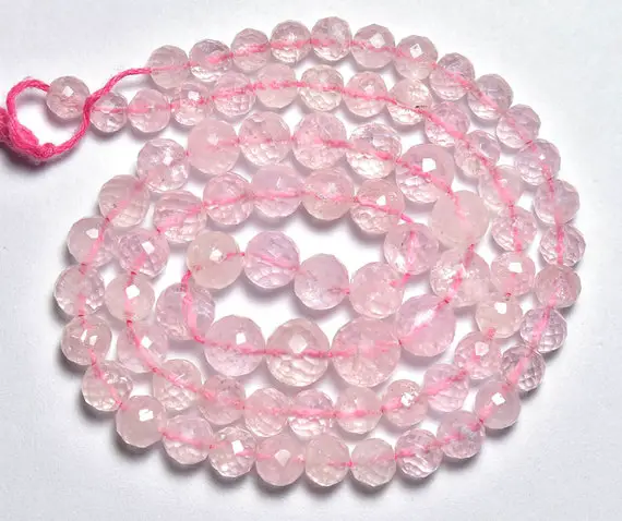 8 Inch Strand Natural Morganite Ball Beads 4.5mm To 7mm Faceted Disco Balls Gemstone Beads Superb Morganite Beads Strand Rondelle No5397