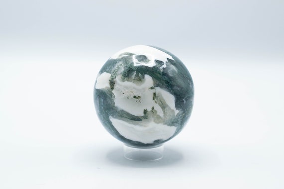 Moss Agate Spheres // Stone Carving // Sphere Carving // Metaphysical Stone // Village Silversmith