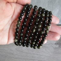 Sheen Obsidian 6 Mm Round Bracelet Stretchy String G11 | Natural genuine Gemstone jewelry. Buy crystal jewelry, handmade handcrafted artisan jewelry for women.  Unique handmade gift ideas. #jewelry #beadedjewelry #beadedjewelry #gift #shopping #handmadejewelry #fashion #style #product #jewelry #affiliate #ad