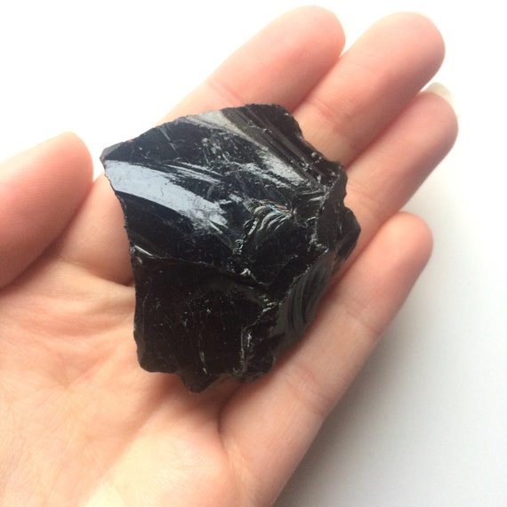 Black Obsidian Rough Natural Raw Stone 1.5"-2"