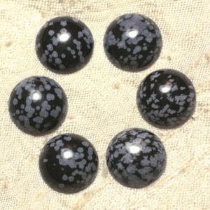 Shop Obsidian Round Beads! 1pc – Cabochon Pierre – Obsidienne Flocon de Neige Mouchetée Rond 14mm Gris Noir – 7427039734707 | Natural genuine round Obsidian beads for beading and jewelry making.  #jewelry #beads #beadedjewelry #diyjewelry #jewelrymaking #beadstore #beading #affiliate #ad