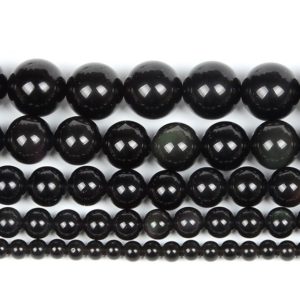 Shop Obsidian Round Beads! Natural Black Obsidian beads, Jewelry Gemstone Beads, 4mm 6mm 8mm 10mm 12mm Stone Round Natural Beads,  14mm 16mm 18mm 20mm 15''5 strand | Natural genuine round Obsidian beads for beading and jewelry making.  #jewelry #beads #beadedjewelry #diyjewelry #jewelrymaking #beadstore #beading #affiliate #ad