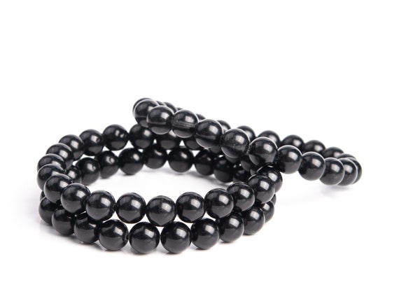 Natural Black Obsidian Gemstone Grade A Round 8mm Loose Beads