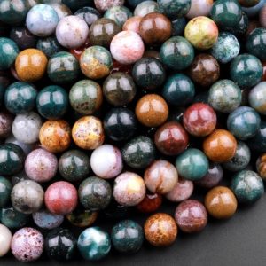 Shop Ocean Jasper Round Beads! Natural Kabamby Ocean Jasper Round Beads 6mm 8mm 15.5" Strand | Natural genuine round Ocean Jasper beads for beading and jewelry making.  #jewelry #beads #beadedjewelry #diyjewelry #jewelrymaking #beadstore #beading #affiliate #ad
