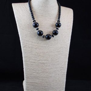 Shop Onyx Necklaces! Versatile Black Onyx Necklace – Updated Classic – Beaded Black Semi Precious Stone Necklace | Natural genuine Onyx necklaces. Buy crystal jewelry, handmade handcrafted artisan jewelry for women.  Unique handmade gift ideas. #jewelry #beadednecklaces #beadedjewelry #gift #shopping #handmadejewelry #fashion #style #product #necklaces #affiliate #ad