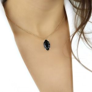 Shop Onyx Pendants! Black Onyx Necklace · Marquise Stone Pendant · 14k Long Pendant · Semiprecious Necklace · Long Pendant Necklace · Black and Gold Jewelry | Natural genuine Onyx pendants. Buy crystal jewelry, handmade handcrafted artisan jewelry for women.  Unique handmade gift ideas. #jewelry #beadedpendants #beadedjewelry #gift #shopping #handmadejewelry #fashion #style #product #pendants #affiliate #ad