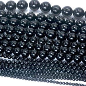 quality black onyx smooth round beads – natural onyx gemsotne beads – authentic black stone beads – smooth round onyx beads – 3-20mm -15inch | Natural genuine round Onyx beads for beading and jewelry making.  #jewelry #beads #beadedjewelry #diyjewelry #jewelrymaking #beadstore #beading #affiliate #ad