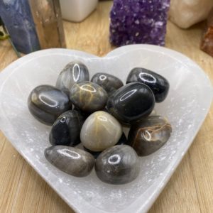 Tumbled Misty Grey Onyx Stones Set With Gift Bag | Natural genuine stones & crystals in various shapes & sizes. Buy raw cut, tumbled, or polished gemstones for making jewelry or crystal healing energy vibration raising reiki stones. #crystals #gemstones #crystalhealing #crystalsandgemstones #energyhealing #affiliate #ad