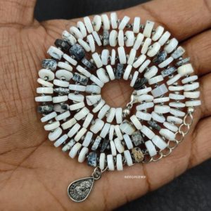 Shop Opal Bead Shapes! Hand Knotted White Opal Necklace,White Opal Knotted Necklace,Heishi Bead Necklace,White Opal Beads Necklace,White Opal Candy Necklace | Natural genuine other-shape Opal beads for beading and jewelry making.  #jewelry #beads #beadedjewelry #diyjewelry #jewelrymaking #beadstore #beading #affiliate #ad