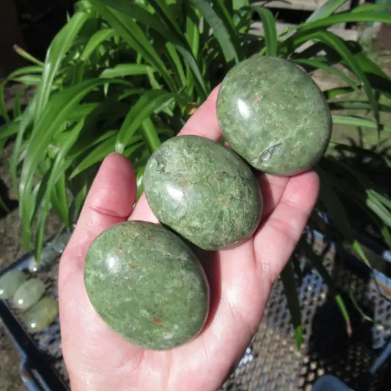 Green Opal, Choose One Palm Stone,  Natural Green Opal From Madagascar