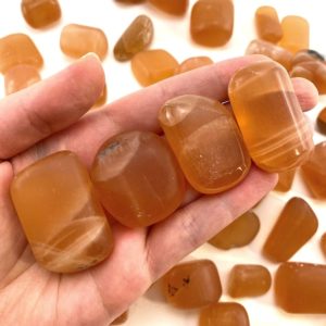 Shop Orange Calcite Stones & Crystals! ONE tumbled honey calcite, natural orange calcite, polished honey calcite, orange calcite tumble, honey calcite crystal | Natural genuine stones & crystals in various shapes & sizes. Buy raw cut, tumbled, or polished gemstones for making jewelry or crystal healing energy vibration raising reiki stones. #crystals #gemstones #crystalhealing #crystalsandgemstones #energyhealing #affiliate #ad