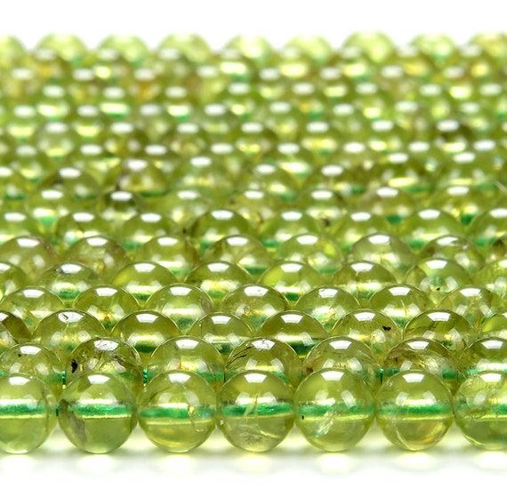 Natural Peridot Gemstone Grade Aaa Round 3mm 4mm 5mm 6mm Loose Beads (d304)