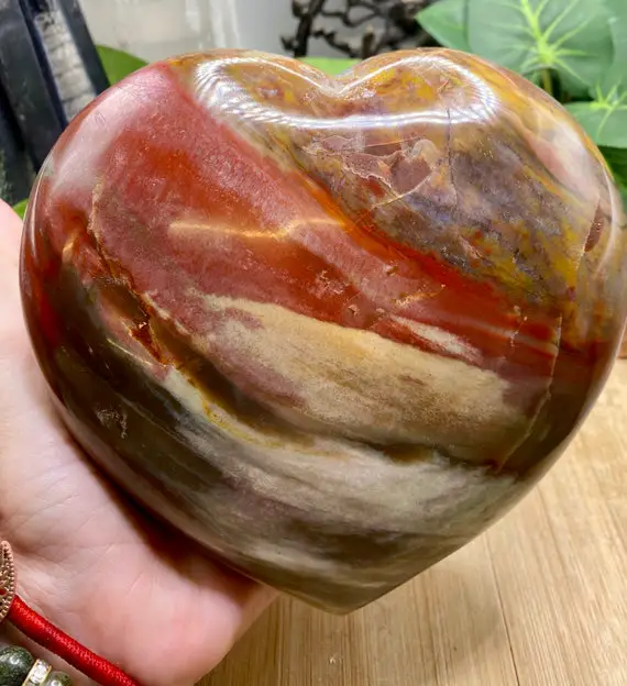 Polished Petrified Wood Heart Pethrt10