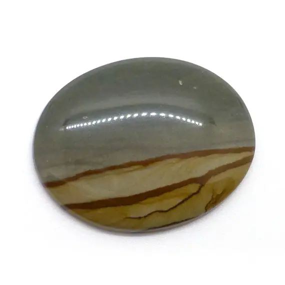Cripple Creek Owyhee Picture Jasper Cabochon Large Oval Landscape Old Stock Hand Cut Lisajoy Sachs Design One Of A Kind Rare Lapidary Cut