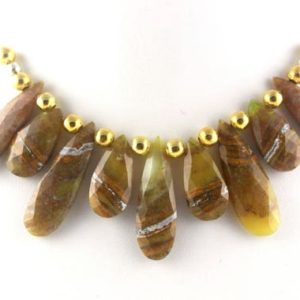 Shop Picture Jasper Faceted Beads! Best Quality 1 Strand Natural Picture Jasper Pear Shape 9×20-10.5×31.5mm Beads Genuine Jasper Faceted Stone Picture Jasper Gemstone Jasper | Natural genuine faceted Picture Jasper beads for beading and jewelry making.  #jewelry #beads #beadedjewelry #diyjewelry #jewelrymaking #beadstore #beading #affiliate #ad