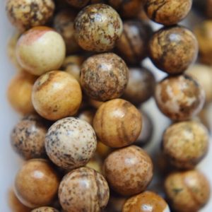 Shop Picture Jasper Round Beads! Natural Sand Jasper Beads, Picture Jasper beads – Round 6 mm Gemstone Beads – Full Strand 15 1/2", 60 beads, A+ Quality | Natural genuine round Picture Jasper beads for beading and jewelry making.  #jewelry #beads #beadedjewelry #diyjewelry #jewelrymaking #beadstore #beading #affiliate #ad