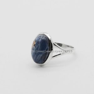 Shop Pietersite Rings! Remarkable Pietersite Ring, Gemstone Ring, Blue Statement Ring, 925 Sterling Silver Jewelry, Wedding Gift, Ring For Mother | Natural genuine Pietersite rings, simple unique alternative gemstone engagement rings. #rings #jewelry #bridal #wedding #jewelryaccessories #engagementrings #weddingideas #affiliate #ad