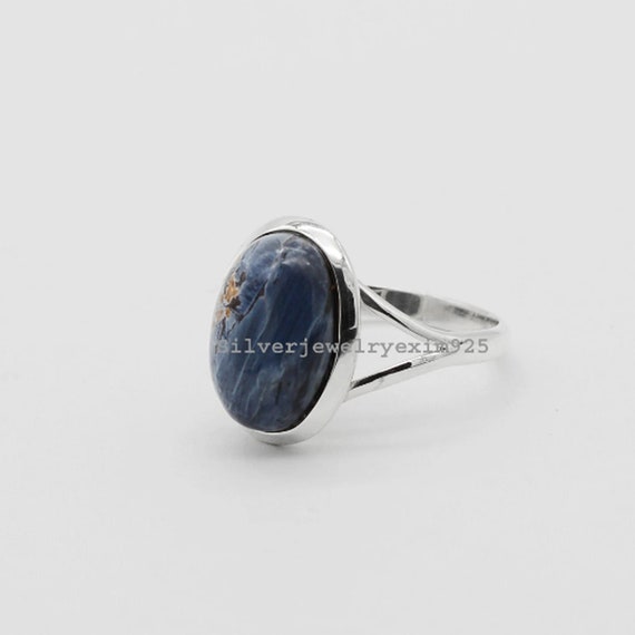 Natural Pietersite Ring, Gemstone Ring, Blue Statement Ring, 925 Sterling Silver Jewelry, Wedding Gift, Ring For Mother, Pietersite Jewelry.