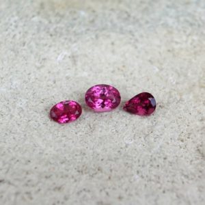 Lot of 3 Natural Rubellite Tourmaline Loose Gemstones – Oval and Pear Cut, 1.67 ct | Natural genuine stones & crystals in various shapes & sizes. Buy raw cut, tumbled, or polished gemstones for making jewelry or crystal healing energy vibration raising reiki stones. #crystals #gemstones #crystalhealing #crystalsandgemstones #energyhealing #affiliate #ad