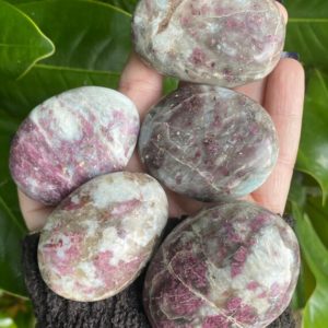 Rubellite Palm Stone, Rubellite, Pink Tourmaline, Qty. 1 | Natural genuine stones & crystals in various shapes & sizes. Buy raw cut, tumbled, or polished gemstones for making jewelry or crystal healing energy vibration raising reiki stones. #crystals #gemstones #crystalhealing #crystalsandgemstones #energyhealing #affiliate #ad