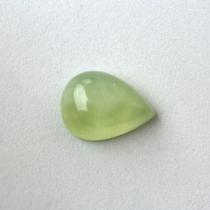 Shop Prehnite Stones & Crystals! Australian Prehnite Pear Cabochon Gemstone for Jewelry – Natural Yellow Green Color, 19x14mm, 15.18ct | Natural genuine stones & crystals in various shapes & sizes. Buy raw cut, tumbled, or polished gemstones for making jewelry or crystal healing energy vibration raising reiki stones. #crystals #gemstones #crystalhealing #crystalsandgemstones #energyhealing #affiliate #ad