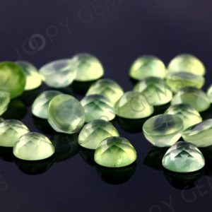 Shop Prehnite Stones & Crystals! Prehnite Rose Cut Cabochon 8mm Round – per stone | Natural genuine stones & crystals in various shapes & sizes. Buy raw cut, tumbled, or polished gemstones for making jewelry or crystal healing energy vibration raising reiki stones. #crystals #gemstones #crystalhealing #crystalsandgemstones #energyhealing #affiliate #ad