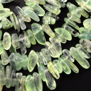 Natural Prehnite Freeform Chip Nugget Spike Beads 15.5" Strand | Natural genuine chip Prehnite beads for beading and jewelry making.  #jewelry #beads #beadedjewelry #diyjewelry #jewelrymaking #beadstore #beading #affiliate #ad