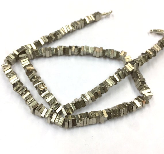 Natural Smooth Silver Pyrite Heishi Beads 5mm Gemstone Beads 18" Strand Wholesale Price