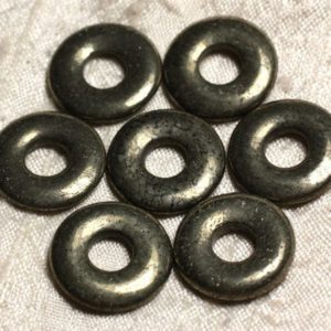 Shop Pyrite Pendants! 1pc – semi precious stone pendant – Golden Pyrite Donut 20 mm 4558550012517 | Natural genuine Pyrite pendants. Buy crystal jewelry, handmade handcrafted artisan jewelry for women.  Unique handmade gift ideas. #jewelry #beadedpendants #beadedjewelry #gift #shopping #handmadejewelry #fashion #style #product #pendants #affiliate #ad