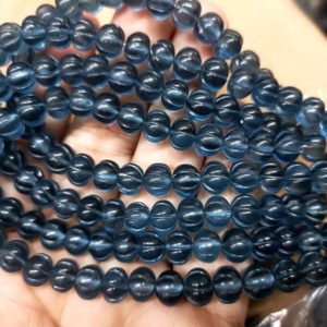 Shop Quartz Crystal Rondelle Beads! 7 Inches Strand, London Hydro Quartz Smooth Melon Shape Rondelles Size 7-8mm | Natural genuine rondelle Quartz beads for beading and jewelry making.  #jewelry #beads #beadedjewelry #diyjewelry #jewelrymaking #beadstore #beading #affiliate #ad