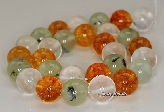 16mm Mix Quartz Gemstone Round Loose Beads 7.5 Inch Half Strand Lot 1,2,6 And 12 (90191175-b29-550)