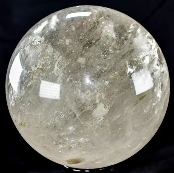 Clear Quartz Sphere 5.8" In Diameter Weighs 11.2 Pounds