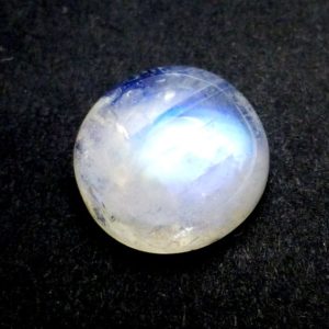 Shop Rainbow Moonstone Cabochons! 3.65 Carats 10mm Round Rainbow Moonstone Cabochon Reflective Blue Perfect Stacking Rings Ring Translucent Cats Eye Flashing Schiller Rare | Natural genuine stones & crystals in various shapes & sizes. Buy raw cut, tumbled, or polished gemstones for making jewelry or crystal healing energy vibration raising reiki stones. #crystals #gemstones #crystalhealing #crystalsandgemstones #energyhealing #affiliate #ad
