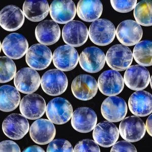 Shop Rainbow Moonstone Stones & Crystals! Rainbow Moonstone Cabochon 6mm Round A Grade  – 1 cab | Natural genuine stones & crystals in various shapes & sizes. Buy raw cut, tumbled, or polished gemstones for making jewelry or crystal healing energy vibration raising reiki stones. #crystals #gemstones #crystalhealing #crystalsandgemstones #energyhealing #affiliate #ad