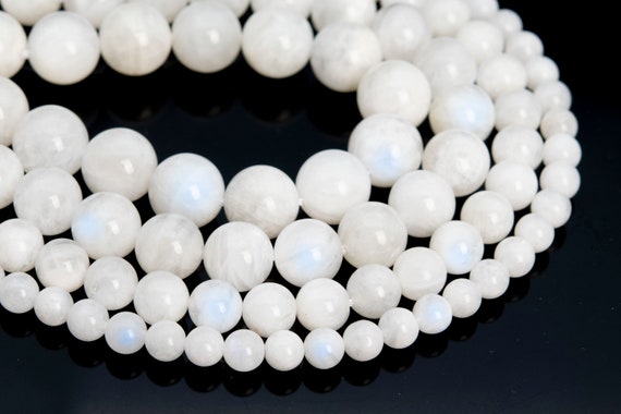 Genuine Natural Rainbow Moonstone Loose Beads Indian Grade A Round Shape 6mm 7mm 8mm 8-9mm 10mm