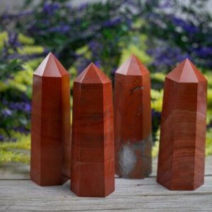 Shop Red Jasper Stones & Crystals! Large Red Jasper Crystal Tower | Natural genuine stones & crystals in various shapes & sizes. Buy raw cut, tumbled, or polished gemstones for making jewelry or crystal healing energy vibration raising reiki stones. #crystals #gemstones #crystalhealing #crystalsandgemstones #energyhealing #affiliate #ad